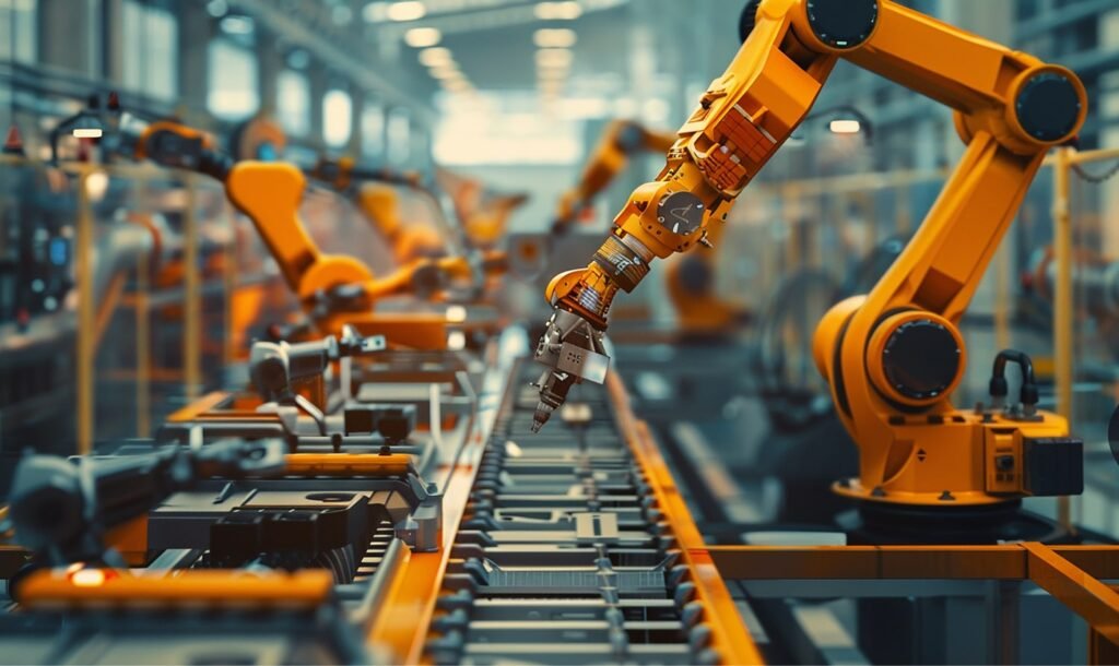 Fabrika akıllı endüstri robot kolları dijital üretim